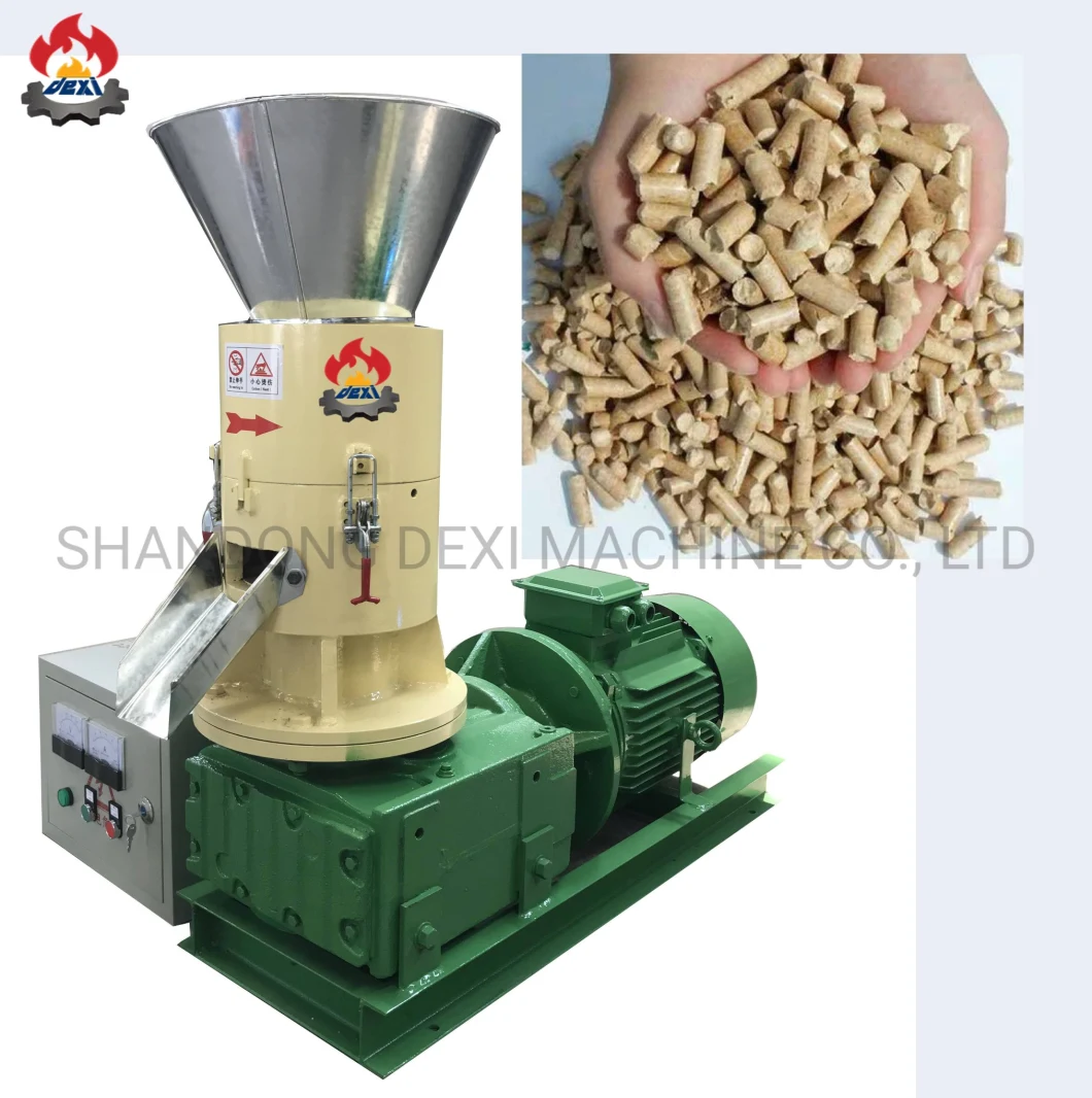 Hot Sale Flat Die Biomass Wood Pellet Mill with Capacity 100-300kgs/H