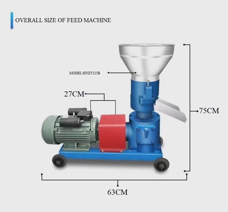 Whole Full Automatic Poultry Feed Wood Pellet Making Machine/Flat Die Granule Mill 100kg/Hr